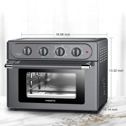 WEESTA Air Fryer Toaster Oven 24 Quart - 7-In-1 Convection Oven with Air Fry, Roast, Toast, Broil & Bake Function - Air Fry Toaster Oven for Countertop - Kitchen Appliances for Cooking Chicken, Steak