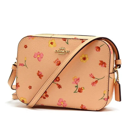 NEW Coach Pink Mini Mystical Floral Print Canvas Camera Crossbody Bag