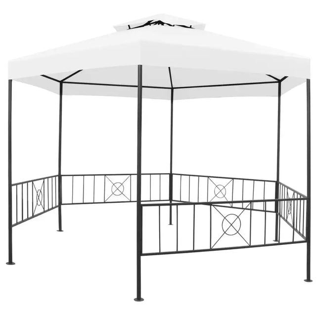 Garden Gazebo 127.2"x108.3"x104.3" White 180 g/m?