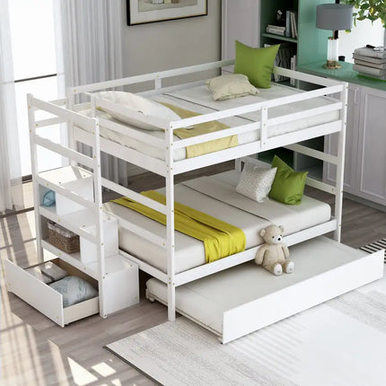Full over Full Bunk Bed with Twin Size Trundle