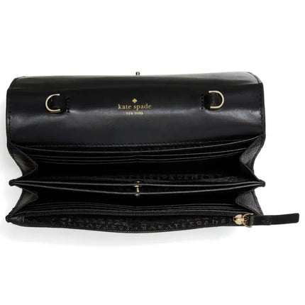 NEW Kate Spade Black Serrano Place Pearl Summer Leather Crossbody Bag