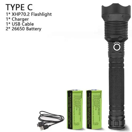 XHP70.2 most powerful usb led flashlight