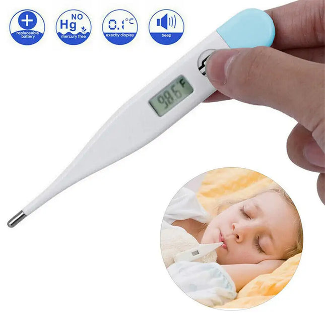 10pcs Electronic Digital Fahrenheit Thermometer LCD Oral Baby Kids Adult Body Safe