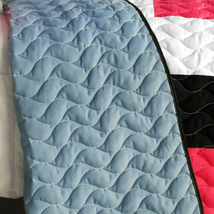 [Campus Belle] 3PC Vermicelli - Quilted Patchwork Quilt Set (Full/Queen Size)