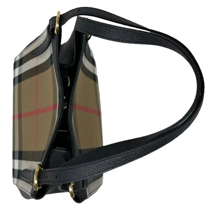 NEW Burberry Multicolor House Check Canvas Shoulder Bag