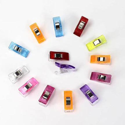 Clips de costura coloridos para manualidades, Clips de costura para encuadernación de colchas, Clips de plástico, paquete de abrazaderas, regalo de moda