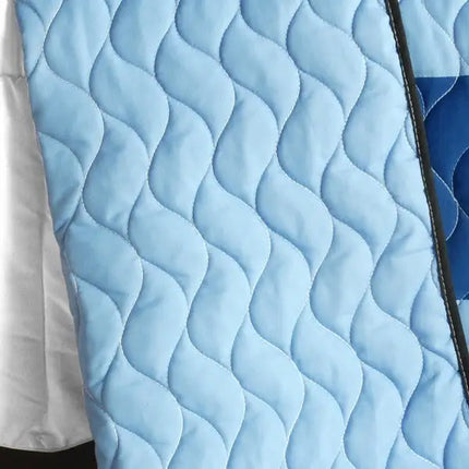 [Blue Field] 3PC Vermicelli - Quilted Patchwork Quilt Set (Full/Queen Size)