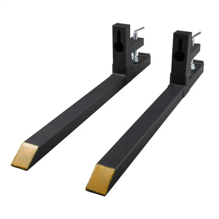 Heavy-Duty Forklift Pallet Forks with Inclinable Base, 2000 lbs Capacity for Tractor or Loader, Black XH