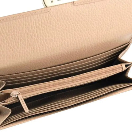 NEW Gucci Beige Interlocking G Leather Long Wallet Clutch Bag