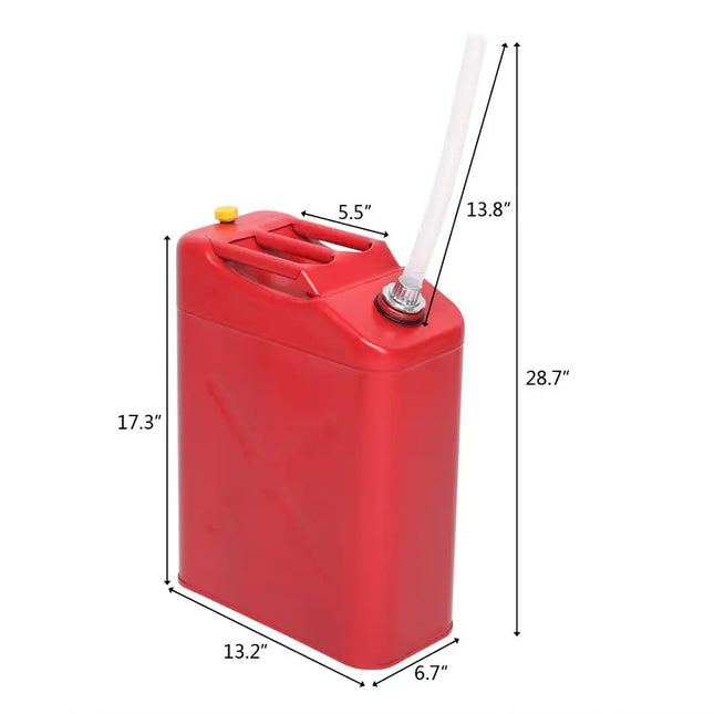 20L Standard Cold-rolled Plate Petrol Diesel Can Gasoline Bucket with Oil Pipe Red