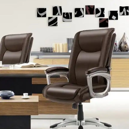 DR Statesville Big and Tall Reclining Leather Office Chair Metal Base High Back Executive Computer Desk Chair with Adjustable Lumbar Support Angle Recline Locking System and Footrest