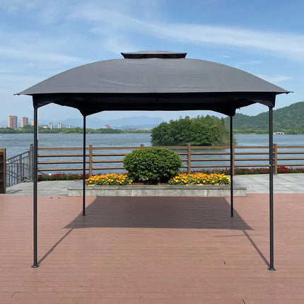 10x10 Ft Outdoor Patio Garden Gazebo Canopy, Outdoor Shading, Gazebo Tent With Curtains