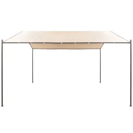 Gazebo Pavilion Tent Canopy 13' 1"x13' 1" Steel Beige