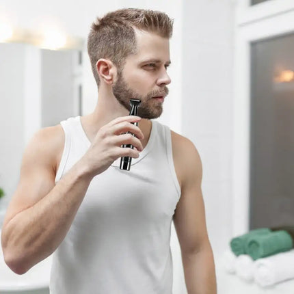 Maquinilla de afeitar recargable 4 en 1 para pelo, Barba, ceja, oreja, nariz, patillas, recortadora, Afeitadora eléctrica indolora