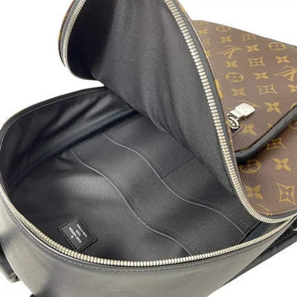 NEW Louis Vuitton Brown Black Monogram Macassar Coated Canvas Josh Backpack Rucksack Shoulder Bag