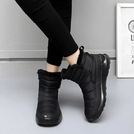 New Winter Women Boots Warm Thicken Plush Women's Snow Boots Outdoor Waterproof Boots Winter Women Sneakers Ankle Boots Size 42
