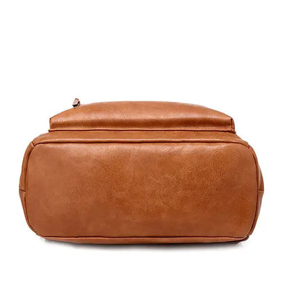 Women's Fashion Backpack Multipurpose Design Handbags and Shoulder Women Tote Bag Bag PU Leather Travel bag; Brown