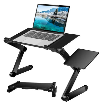 Foldable Laptop Table Bed Notebook Desk with Mouse Board Tray for Home Office Travel Use