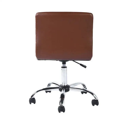 Mid-Back Swivel Task Computer Chair With Armless Ribbed For Home Office