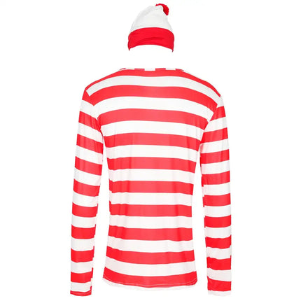 Christmas Costume For Men And Women Cosplay Smart Warley Striped Christmas Suit