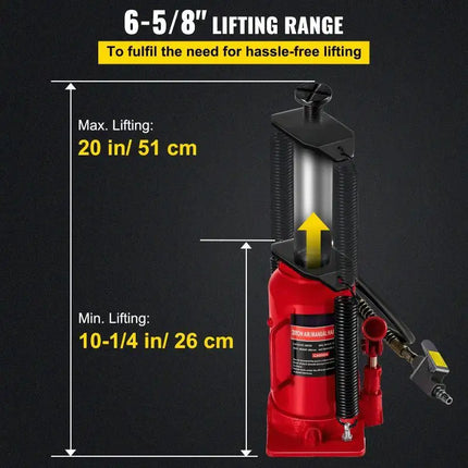 Heavy Duty Auto Truck RV Repair Manual Air Hydraulic Bottle Jack 20/32/50 Ton