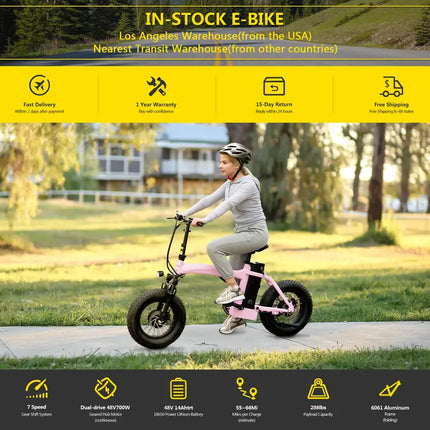 Dual-Drive Fat Tire E-bike Pro