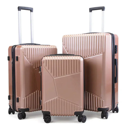 3-Piece Hardshell Luggage, TSA Lock Travel Trolley Suitcase, Expandable Luggage with Spinner Wheels, 20\"/24\"/28\" XH