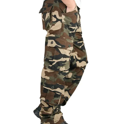 Men's Casual Military Pants Camo Cargo Work Pants Trousers - Vickie Lynn's