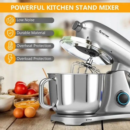 7 Quart 800W 6-Speed Electric Tilt-Head Food Stand Mixer
