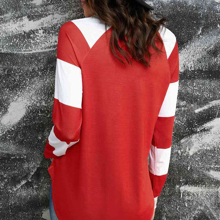 Reindeer Graphic Raglan Sleeve T-Shirt