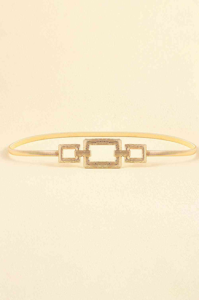 Square Shape Zinc Alloy Buckle Iron Belt