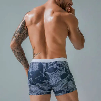 Bañador de hombre con forro y bolsillo con estampado vintage 