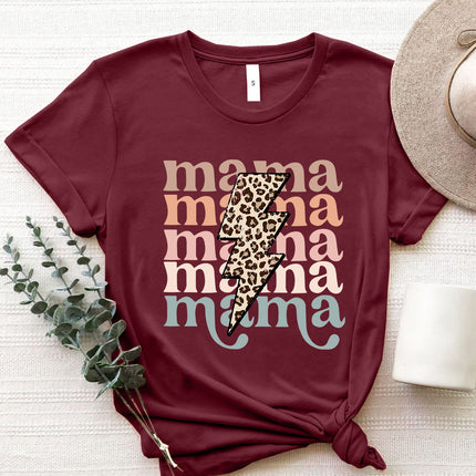 MAMA Round Neck Short Sleeve T-Shirt