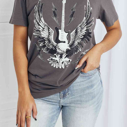mineB Full Size Eagle Graphic Tee Shirt