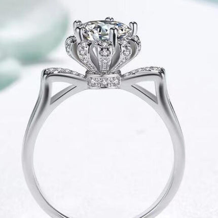1 Carat Moissanite 925 Sterling Silver Ring