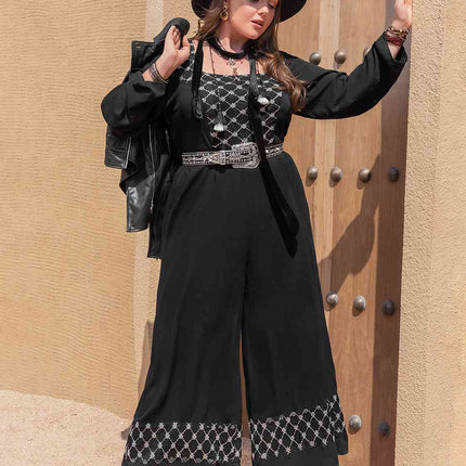 Plus Size Square Neck Jumpsuit