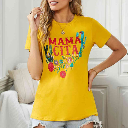 MAMACITA Graphic Round Neck Tee