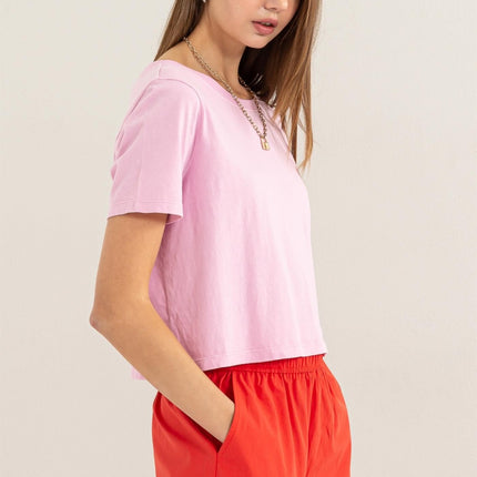 HYFVE Round Neck Cropped T-Shirt