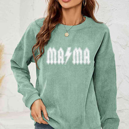 MAMA Graphic Dropped Shoulder Sweatshirt