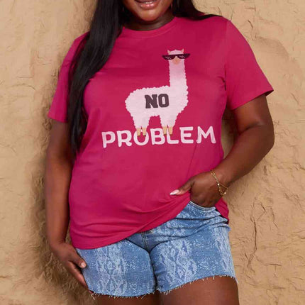 Simply Love Full Size NO PROBLEM Graphic Cotton Tee