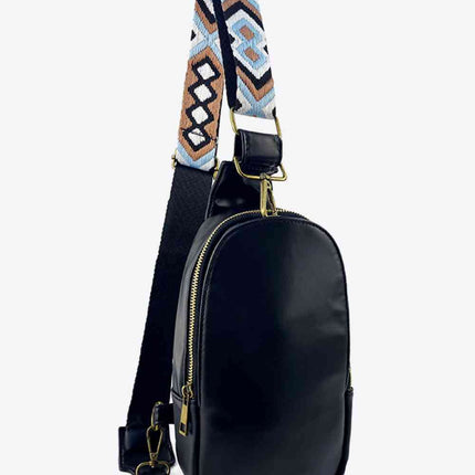 Random Pattern Adjustable Strap PU Leather Sling Bag - Vickie Lynn's