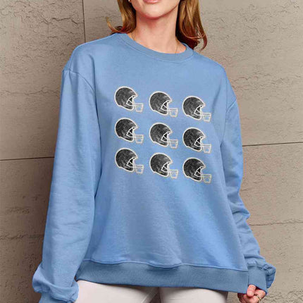 Simply Love Full Size Graphic Round Neck Sweatshirt