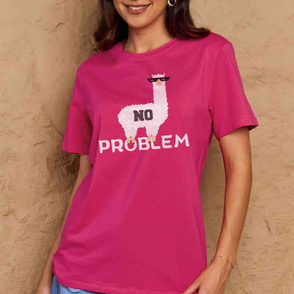 Simply Love Full Size NO PROBLEM Graphic Cotton Tee