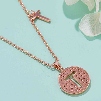 Adored Moissanite K to T Pendant Necklace