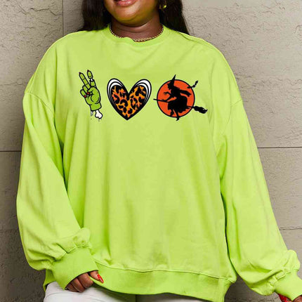 Simply Love Full Size Drop Shoulder Graphic Sweatshirt