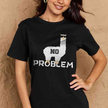 Simply Love Full Size NO PROBLEM Graphic Cotton Tee