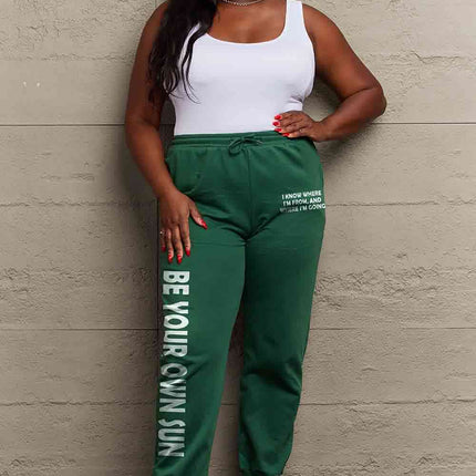 Simply Love Full Size BE YOUR OWN SUN Graphic Sweatpants