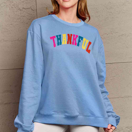 Simply Love Full Size THANKFUL Graphic Sweatshirt