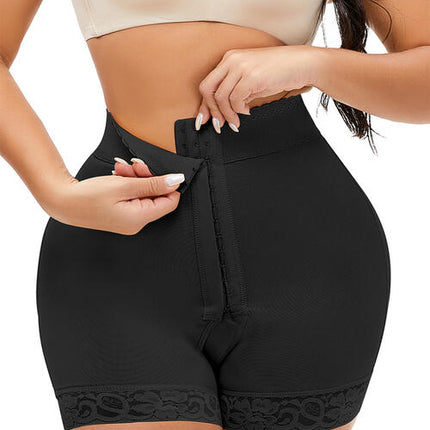 Full Size Lace Detail Hook-and-Eye Shaping Shorts