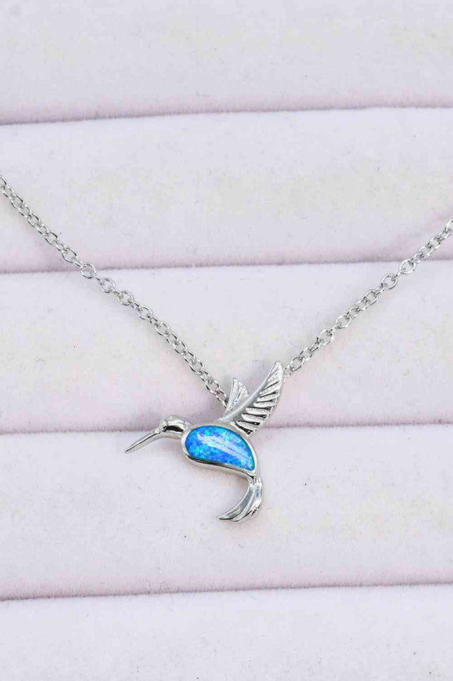 Opal Bird 925 Sterling Silver Necklace